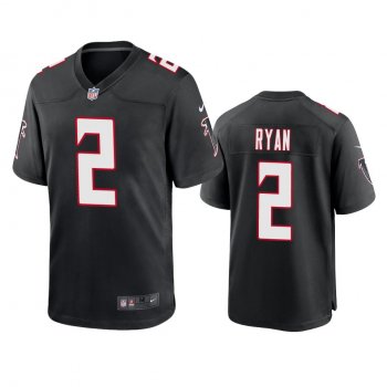 Men's Atlanta Falcons Matt Ryan Black 2020 Throwback Game Jersey