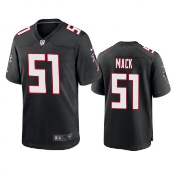 Men's Atlanta Falcons Alex Mack Black 2020 Throwback Game Jersey