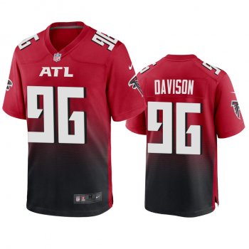 Men's Atlanta Falcons Tyeler Davison Red 2020 Game Jersey