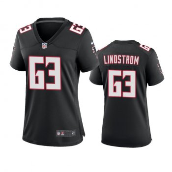 Women's Atlanta Falcons Chris Lindstrom Black 2020 Throwback Game Jersey