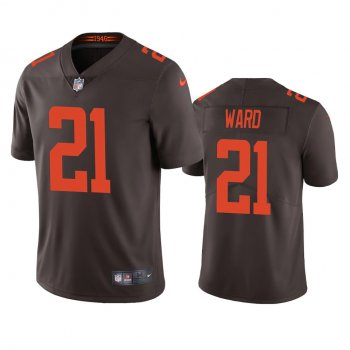 Men's Cleveland Browns Denzel Ward Brown 2020 Alternate Vapor Limited Jersey