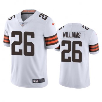 Men's Cleveland Browns Greedy Williams White 2020 Vapor Limited Jersey