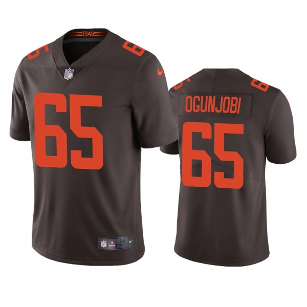 Men's Cleveland Browns Larry Ogunjobi Brown 2020 Alternate Vapor Limited Jersey