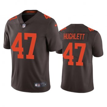 Men's Cleveland Browns Charley Hughlett Brown 2020 Alternate Vapor Limited Jersey