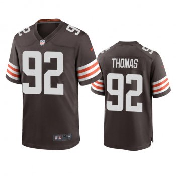 Men's Cleveland Browns Chad Thomas Brown 2020 Game Jersey