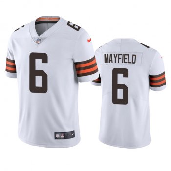 Men's Cleveland Browns Baker Mayfield White 2020 Vapor Limited Jersey