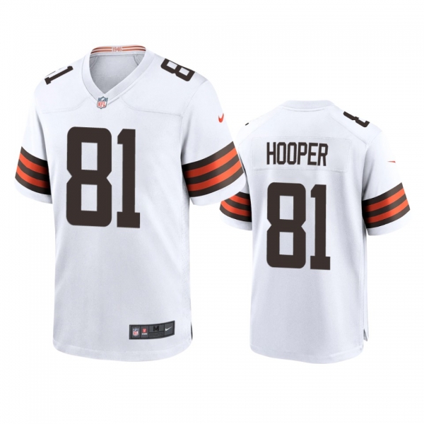 Men's Cleveland Browns Austin Hooper White 2020 Game Jersey