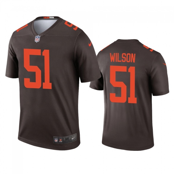 Men's Cleveland Browns Mack Wilson Brown 2020 Alternate Legend Jersey