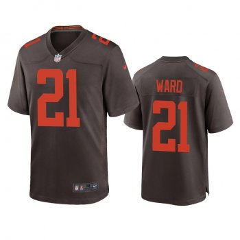 Men's Cleveland Browns Denzel Ward Brown 2020 Alternate Game Jersey