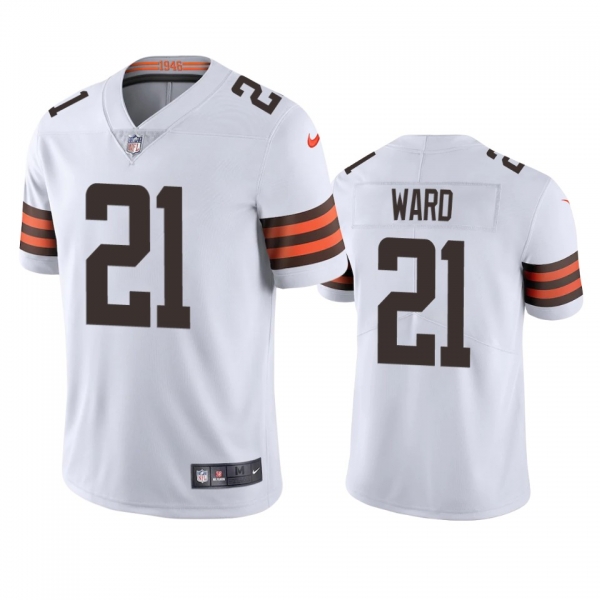 Men's Cleveland Browns Denzel Ward White 2020 Vapor Limited Jersey