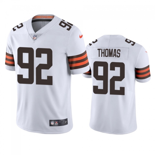 Men's Cleveland Browns Chad Thomas White 2020 Vapor Limited Jersey