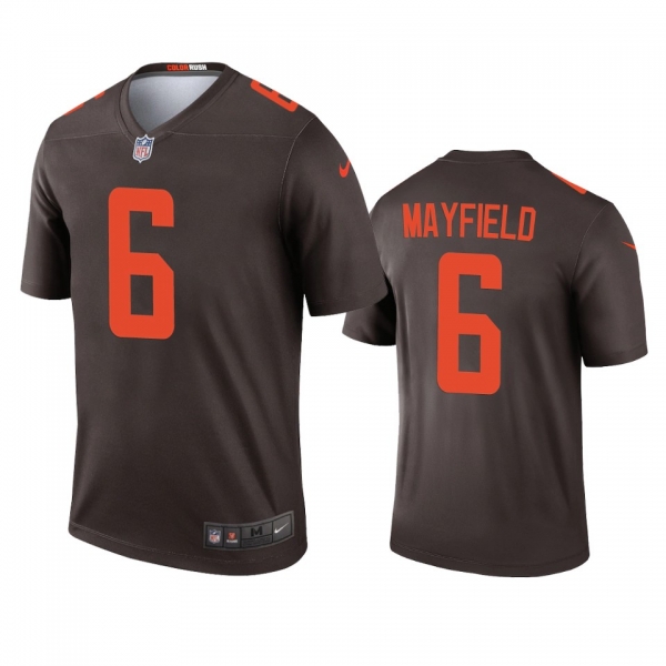 Men's Cleveland Browns Baker Mayfield Brown 2020 Alternate Legend Jersey