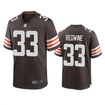 Men's Cleveland Browns Sheldrick Redwine Brown 2020 Game Jersey