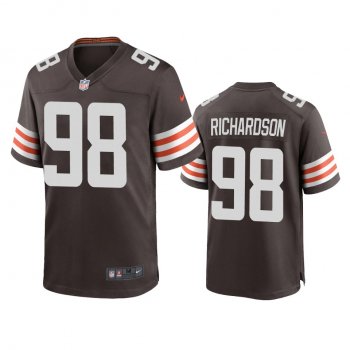 Men's Cleveland Browns Sheldon Richardson Brown 2020 Game Jersey