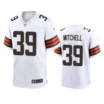 Men's Cleveland Browns Terrance Mitchell White 2020 Game Jersey