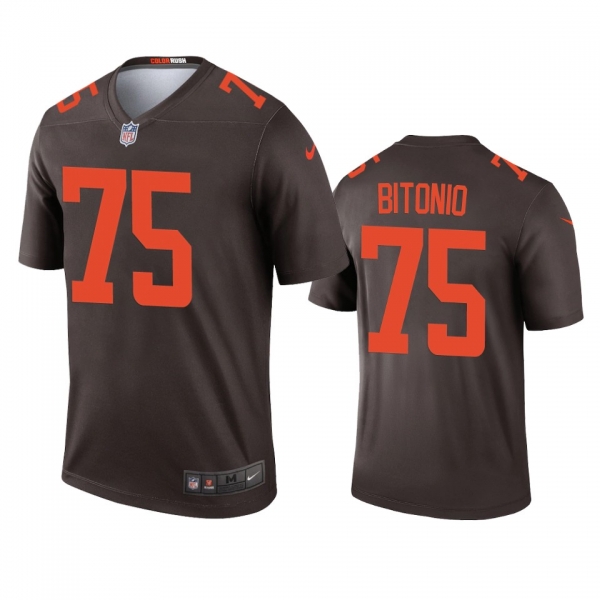 Men's Cleveland Browns Joel Bitonio Brown 2020 Alternate Legend Jersey