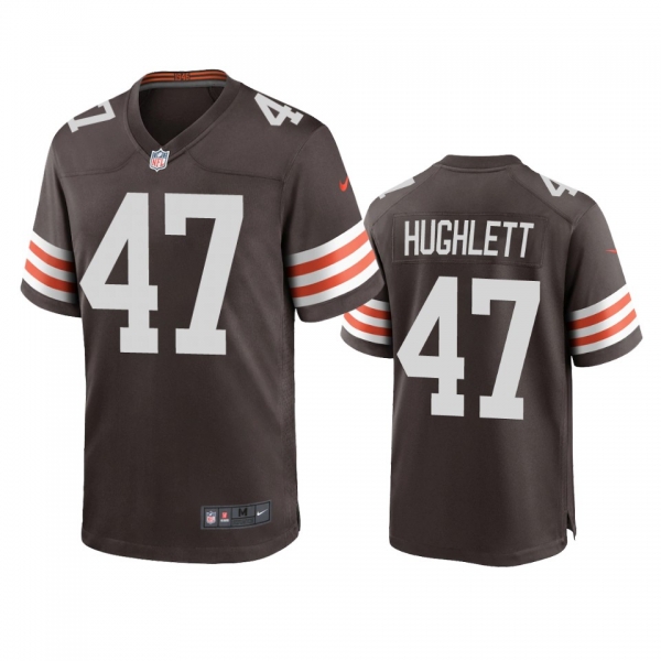 Men's Cleveland Browns Charley Hughlett Brown 2020 Game Jersey