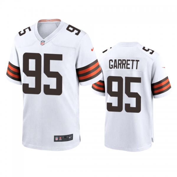 Men's Cleveland Browns Myles Garrett White 2020 Game Jersey