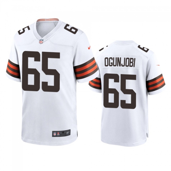 Men's Cleveland Browns Larry Ogunjobi White 2020 Game Jersey