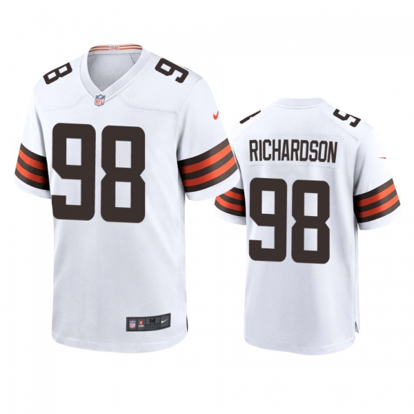 Men's Cleveland Browns Sheldon Richardson White 2020 Game Jersey