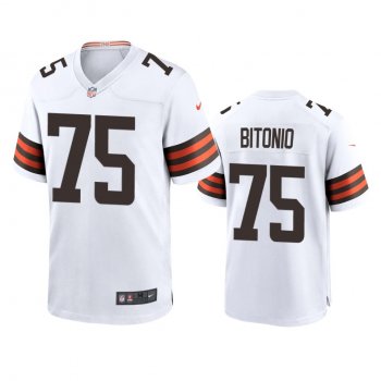 Men's Cleveland Browns Joel Bitonio White 2020 Game Jersey