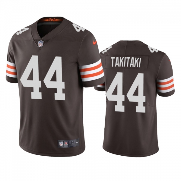 Men's Cleveland Browns Sione Takitaki Brown 2020 Vapor Limited Jersey