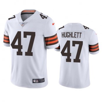 Men's Cleveland Browns Charley Hughlett White 2020 Vapor Limited Jersey