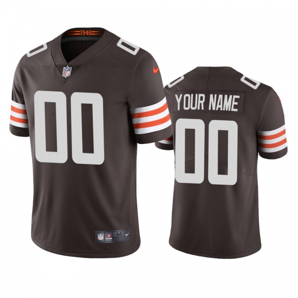 Men's Cleveland Browns Custom Brown 2020 Vapor Limited Jersey