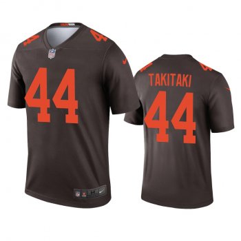 Men's Cleveland Browns Sione Takitaki Brown 2020 Alternate Legend Jersey