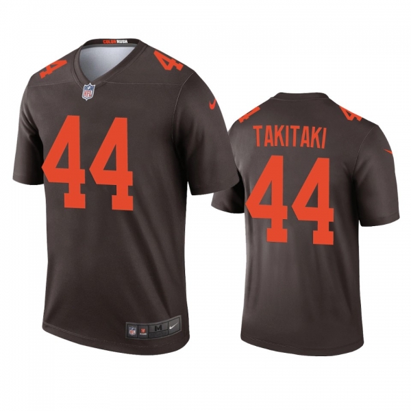 Men's Cleveland Browns Sione Takitaki Brown 2020 Alternate Legend Jersey