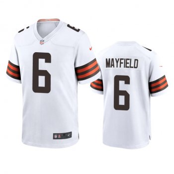 Men's Cleveland Browns Baker Mayfield White 2020 Game Jersey