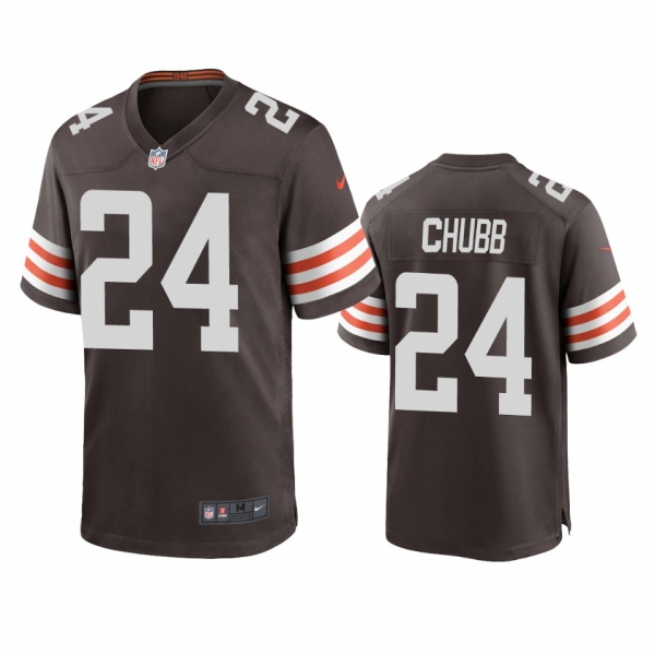 Men's Cleveland Browns Nick Chubb Brown 2020 Game Jersey