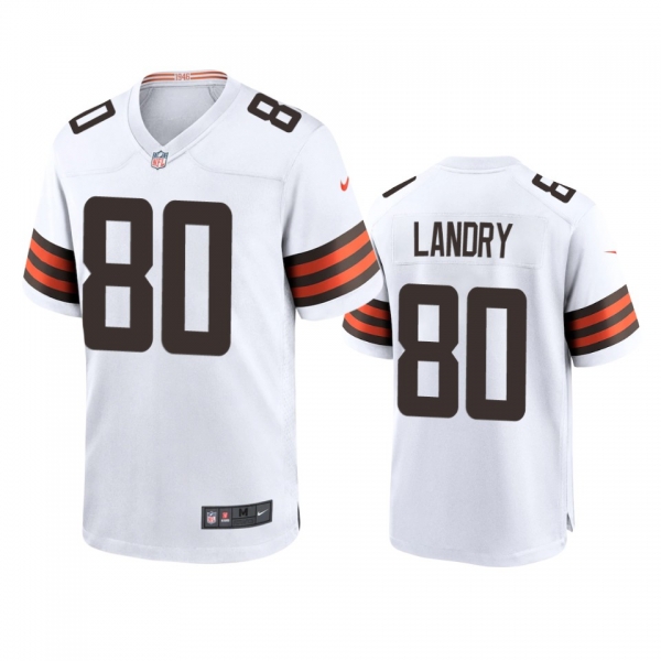 Men's Cleveland Browns Jarvis Landry White 2020 Game Jersey