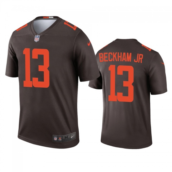 Men's Cleveland Browns Odell Beckham Jr Brown 2020 Alternate Legend Jersey