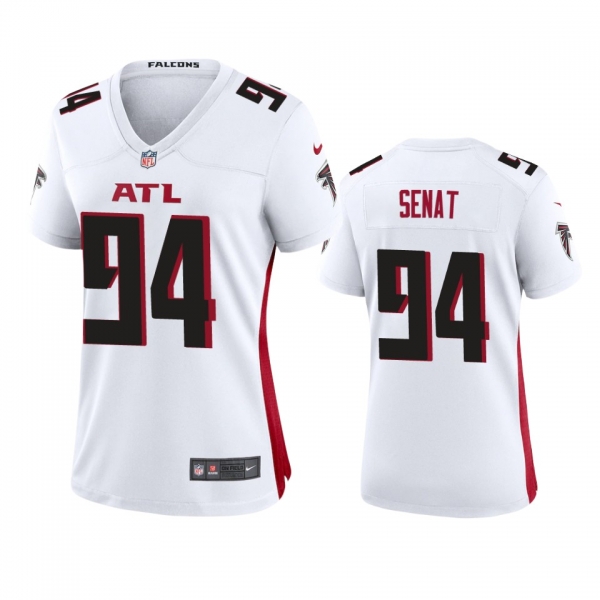 Women's Atlanta Falcons Deadrin Senat White 2020 Game Jersey