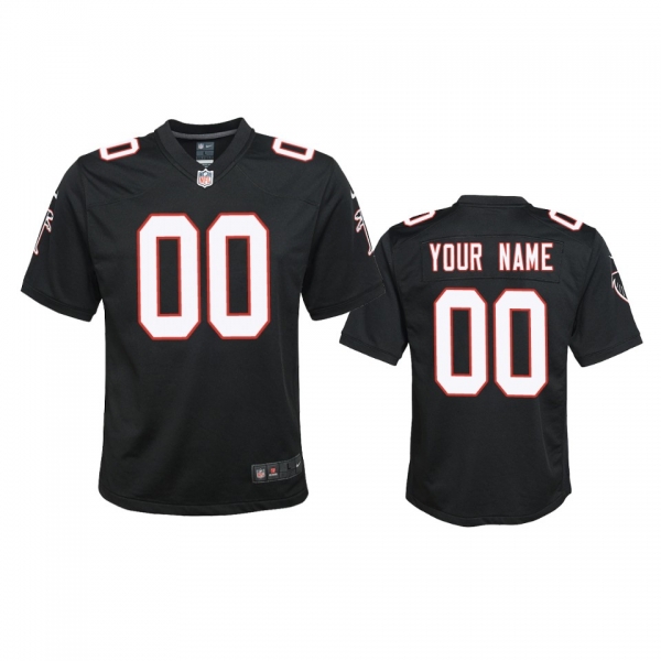 Youth Atlanta Falcons Custom Black 2020 Throwback Game Jersey