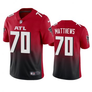 Men's Atlanta Falcons Jake Matthews Red 2020 2nd Alternate Vapor Limited Jersey