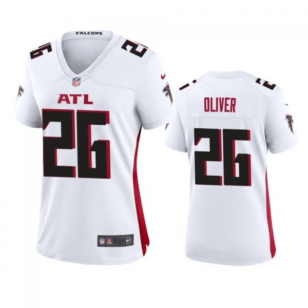 Women's Atlanta Falcons Isaiah Oliver White 2020 Game Jersey