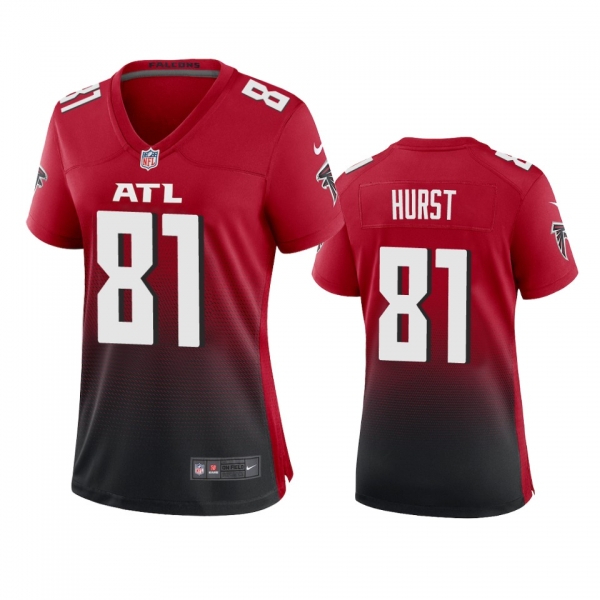 Women's Atlanta Falcons Hayden Hurst Red 2020 2nd Alternate Game Jersey