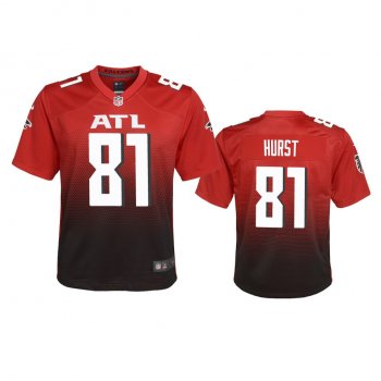 Youth Atlanta Falcons Hayden Hurst Red 2020 2nd Alternate Game Jersey