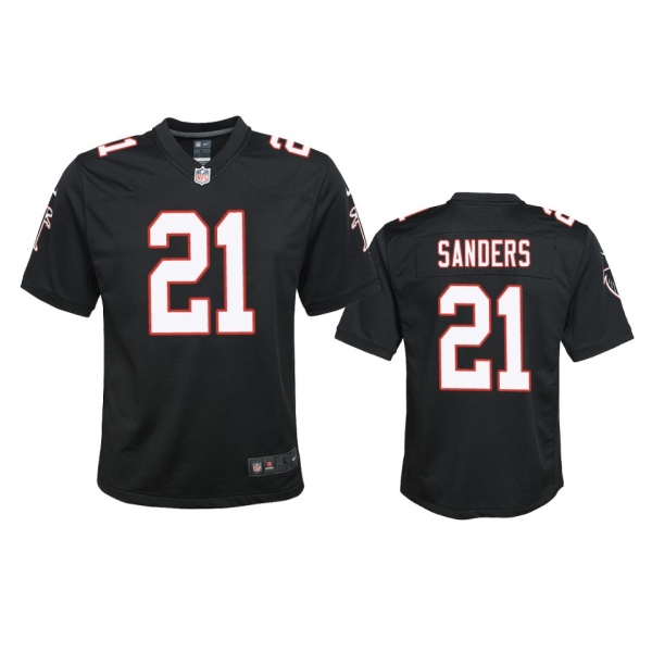 Youth Atlanta Falcons Deion Sanders Black 2020 Throwback Game Jersey