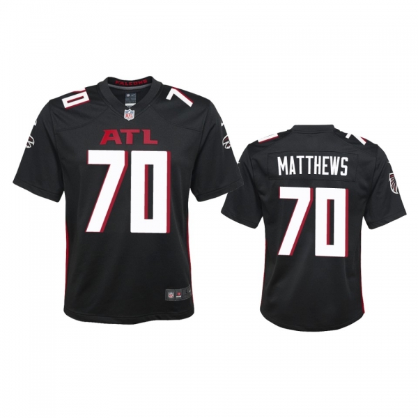 Youth Atlanta Falcons Jake Matthews Black 2020 Game Jersey