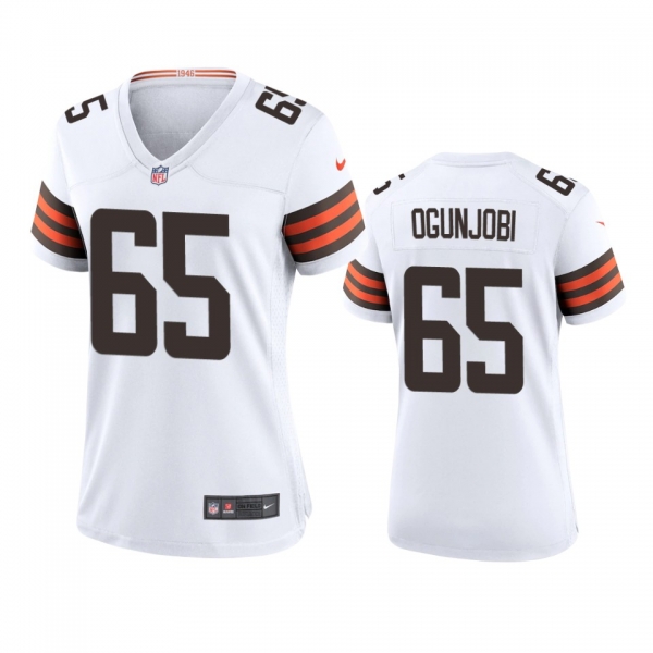 Women's Cleveland Browns Larry Ogunjobi White 2020 Game Jersey