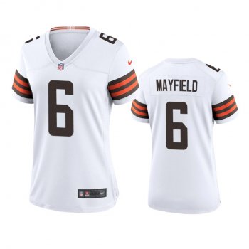 Women's Cleveland Browns Baker Mayfield White 2020 Game Jersey