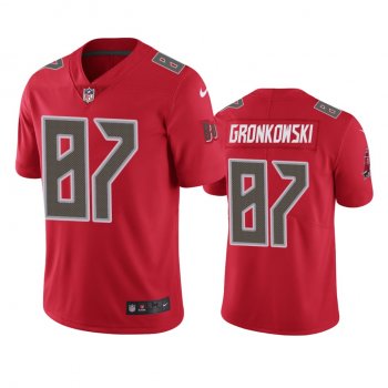 Men's Color Rush Limited Tampa Bay Buccaneers Rob Gronkowski Red Jersey