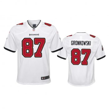 Youth Youth Buccaneers Rob Gronkowski White Game 2020 Jersey