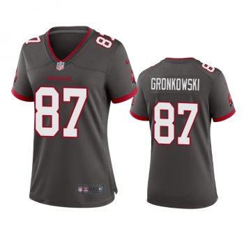 Women's Tampa Bay Buccaneers Rob Gronkowski Pewter Alternate Game Jersey