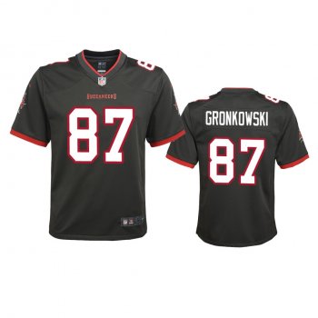 Youth Youth Buccaneers Rob Gronkowski Pewter Alternate Game 2020 Jersey