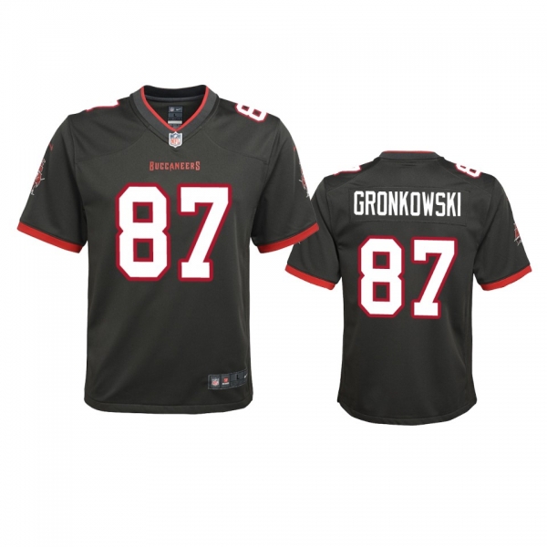 Youth Youth Buccaneers Rob Gronkowski Pewter Alternate Game 2020 Jersey