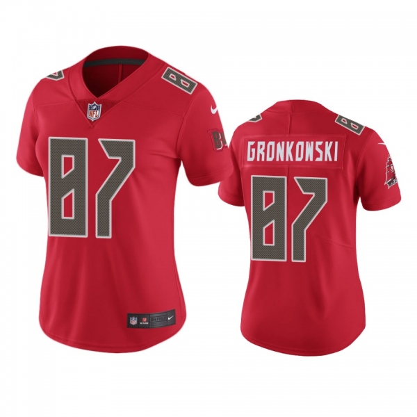 Women's Color Rush Limited Tampa Bay Buccaneers Rob Gronkowski Red Jersey